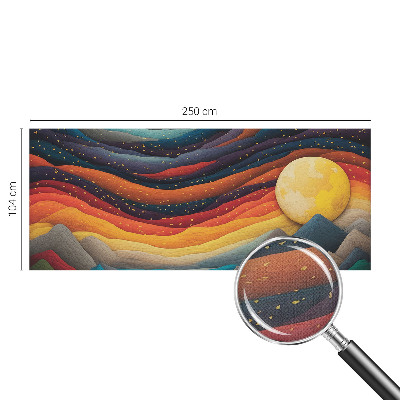 Fotomural decorativo para cabecero de cama Montañas coloridas