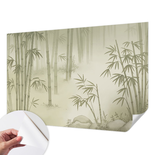 Papel mural con patrón decorativo con un paisaje tranquilo