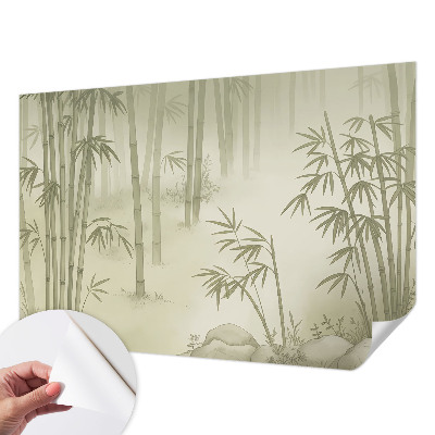 Papel mural con patrón decorativo con un paisaje tranquilo