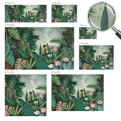 Fotomural decorativo para cabecero de cama Selva exótica