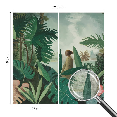 Fotomural decorativo para cabecero de cama Selva exótica