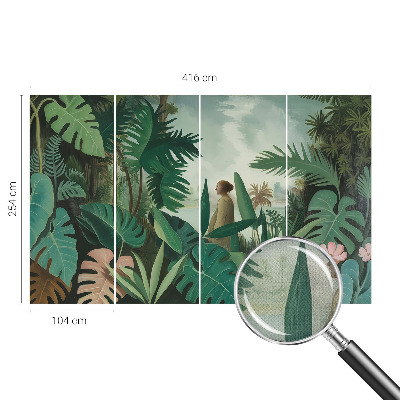 Fotomural decorativo para cabecero de cama Selva exótica
