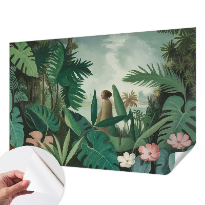 Fotomural decorativo para cabecero de cama Selva exótica