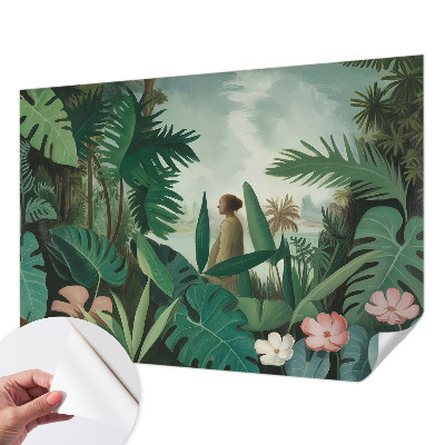 Fotomural decorativo para cabecero de cama Selva exótica