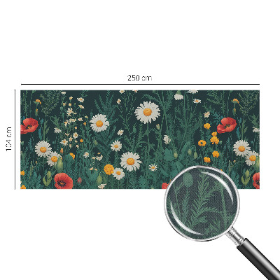 Fotomural decorativo para cabecero de cama con motivos de flores silvestres