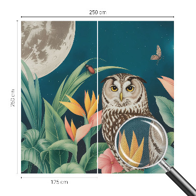 Mural de pared con estampado hermoso Safari lunar