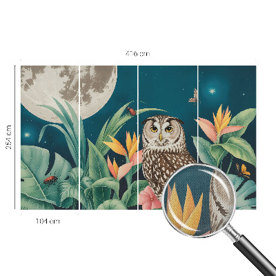 Mural de pared con estampado hermoso Safari lunar