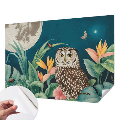 Mural de pared con estampado hermoso Safari lunar