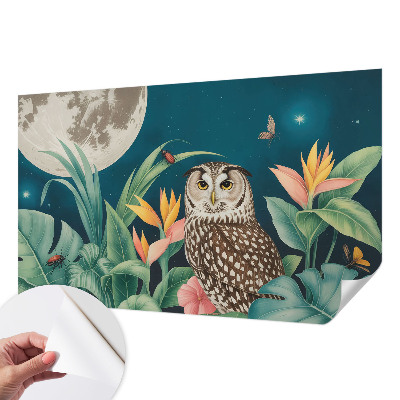 Mural de pared con estampado hermoso Safari lunar