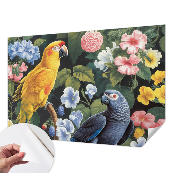 Mural de pared con estampado hermoso Aves exóticas