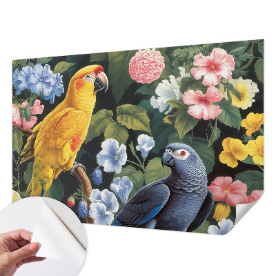 Mural de pared con estampado hermoso Aves exóticas