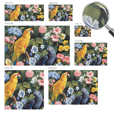 Mural de pared con estampado hermoso Aves exóticas