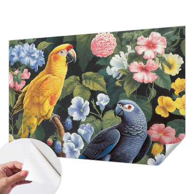 Mural de pared con estampado hermoso Aves exóticas
