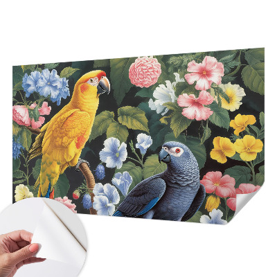 Mural de pared con estampado hermoso Aves exóticas