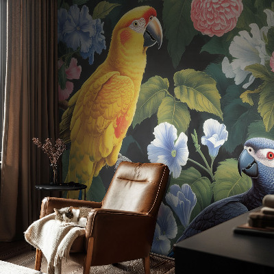 Mural de pared con estampado hermoso Aves exóticas