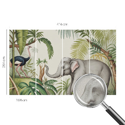 Papel mural con patrón decorativo Escena exótica