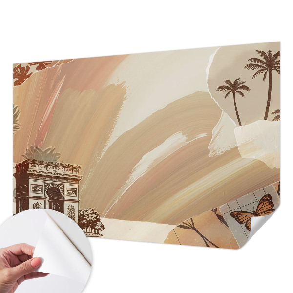 Mural de pared con estampado hermoso Viaje exótico
