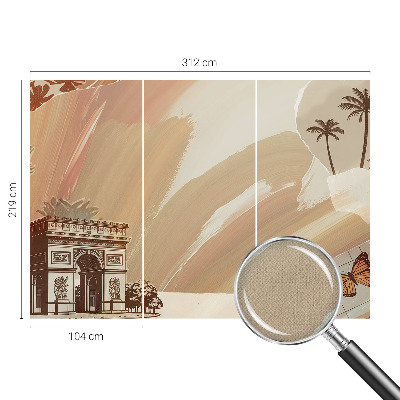 Mural de pared con estampado hermoso Viaje exótico