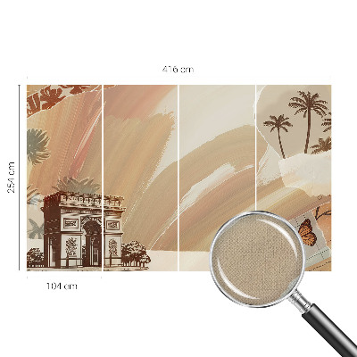 Mural de pared con estampado hermoso Viaje exótico