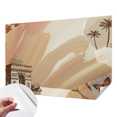 Mural de pared con estampado hermoso Viaje exótico