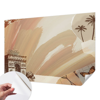 Mural de pared con estampado hermoso Viaje exótico
