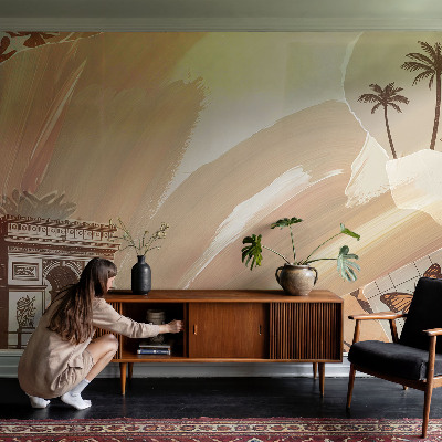 Mural de pared con estampado hermoso Viaje exótico