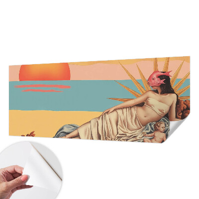 Papel mural con patrón decorativo El Occidente del surrealismo