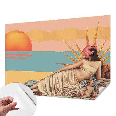 Papel mural con patrón decorativo El Occidente del surrealismo