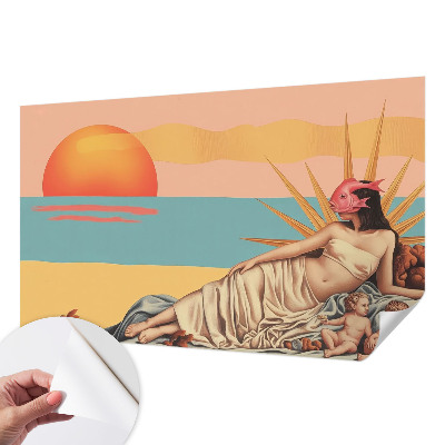 Papel mural con patrón decorativo El Occidente del surrealismo