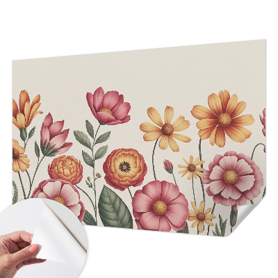 Fotomural decorativo para cabecero de cama con un arreglo floral