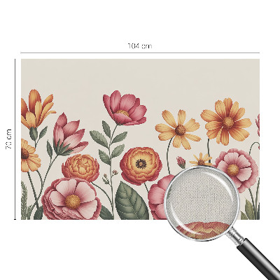 Fotomural decorativo para cabecero de cama con un arreglo floral
