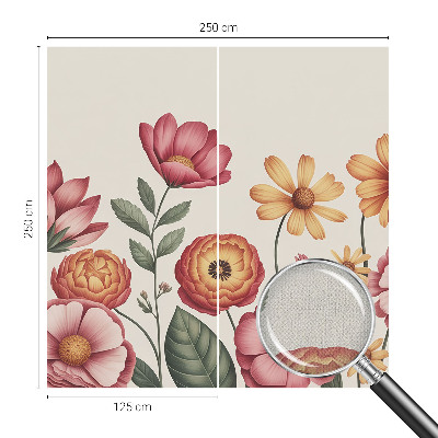Fotomural decorativo para cabecero de cama con un arreglo floral