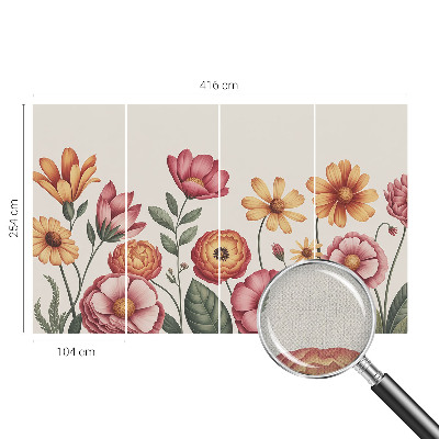 Fotomural decorativo para cabecero de cama con un arreglo floral