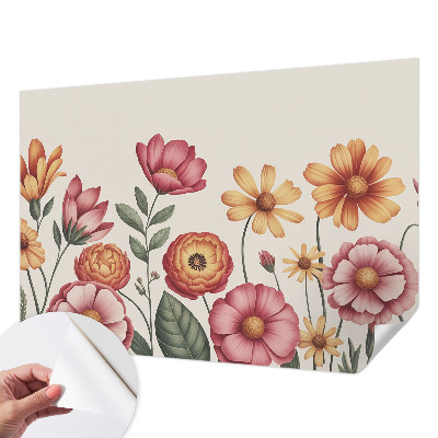 Fotomural decorativo para cabecero de cama con un arreglo floral