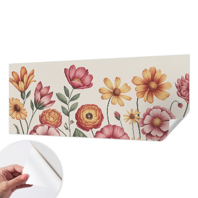 Fotomural decorativo para cabecero de cama con un arreglo floral