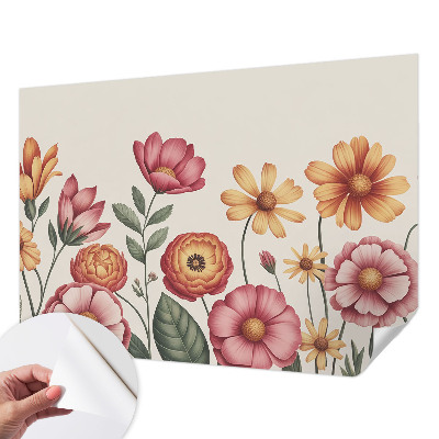 Fotomural decorativo para cabecero de cama con un arreglo floral