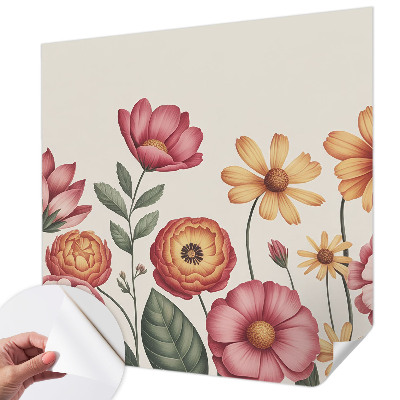 Fotomural decorativo para cabecero de cama con un arreglo floral