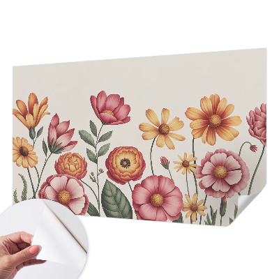 Fotomural decorativo para cabecero de cama con un arreglo floral