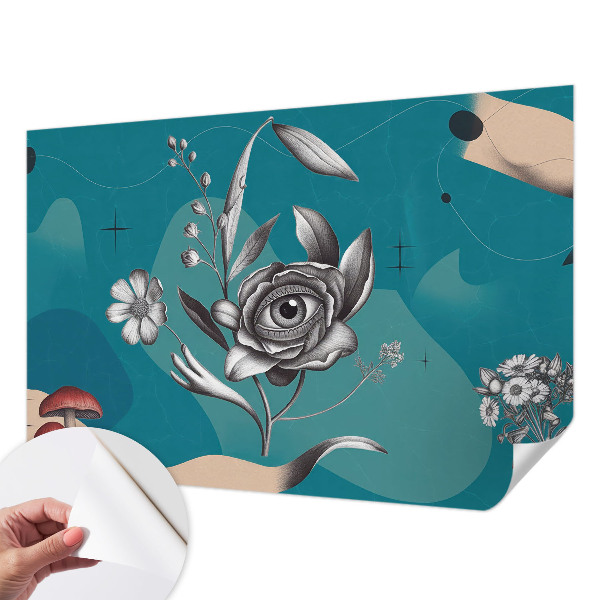 Papel mural texturado decorativo Ojo de flor