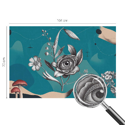 Papel mural texturado decorativo Ojo de flor