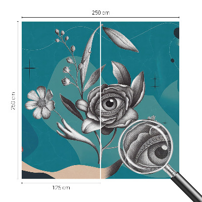 Papel mural texturado decorativo Ojo de flor