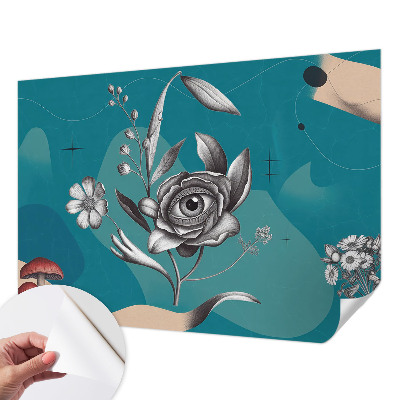 Papel mural texturado decorativo Ojo de flor