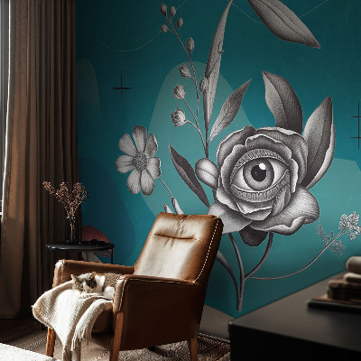 Papel mural texturado decorativo Ojo de flor