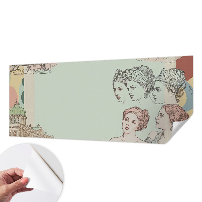 Mural de pared con estampado hermoso Collage clásico
