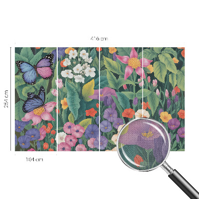 Papel mural con patrón decorativo explosión de flores