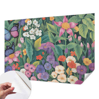 Papel mural con patrón decorativo explosión de flores