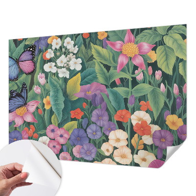 Papel mural con patrón decorativo explosión de flores