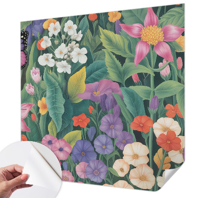 Papel mural con patrón decorativo explosión de flores