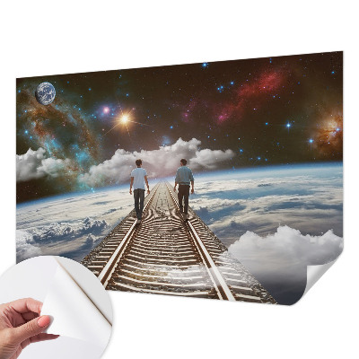 Mural de pared con estampado hermoso Viaje espacial