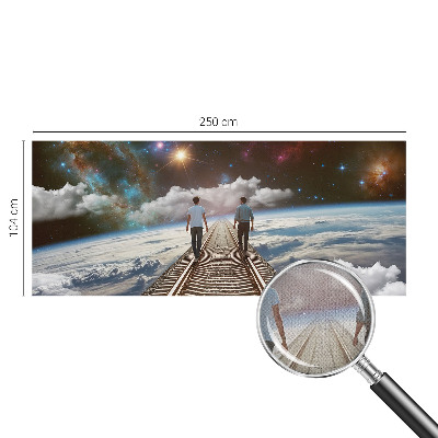 Mural de pared con estampado hermoso Viaje espacial